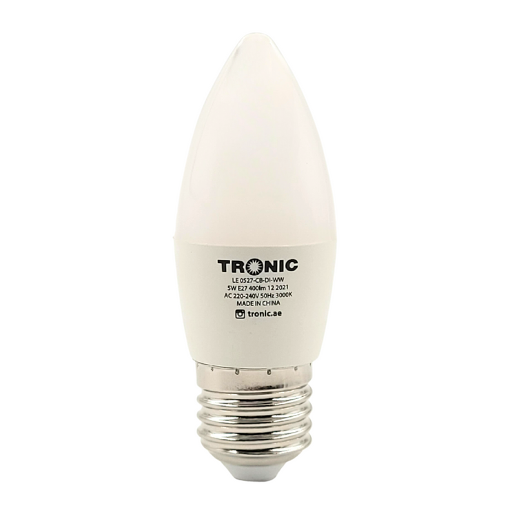 Tronic 5 Watts Dimmable E27 LED Candle Bulb