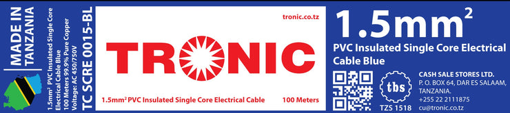 Tronic 1.5 Mm Single Core Cable