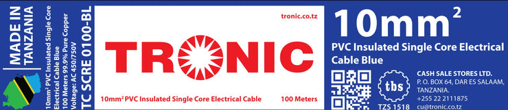 Tronic 10mm Single Core Cable