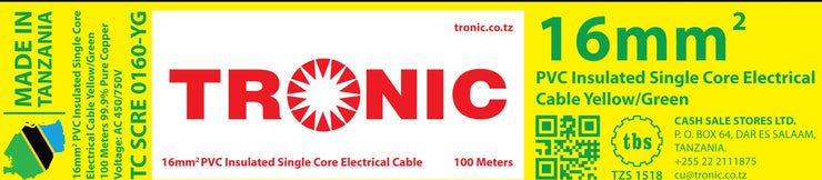 Tronic 16mm Single Core Cable