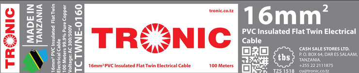 Tronic 16 Mm Flat Twin Cable