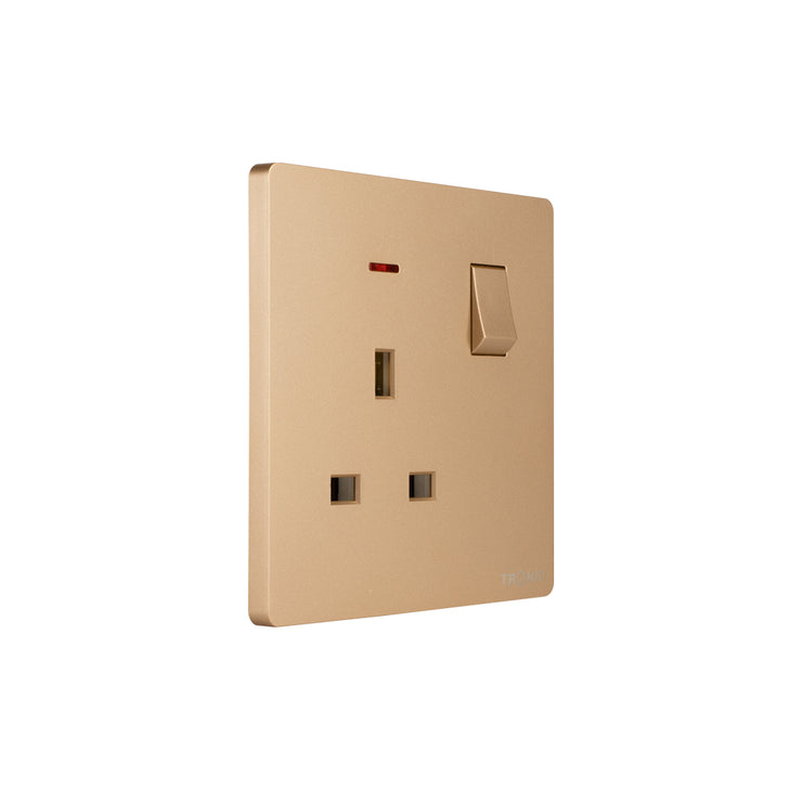 Tronic Single Switch Socket With Neon