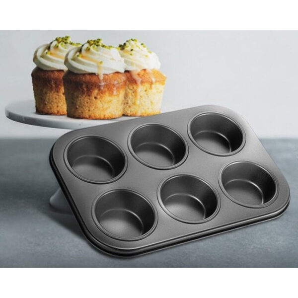 Decakila Muffin Tray 6 Holes 26.5X18.5X3 Cm Cup Cake Mold Non Stick Cake Pan Bpa Free Kmtt079B