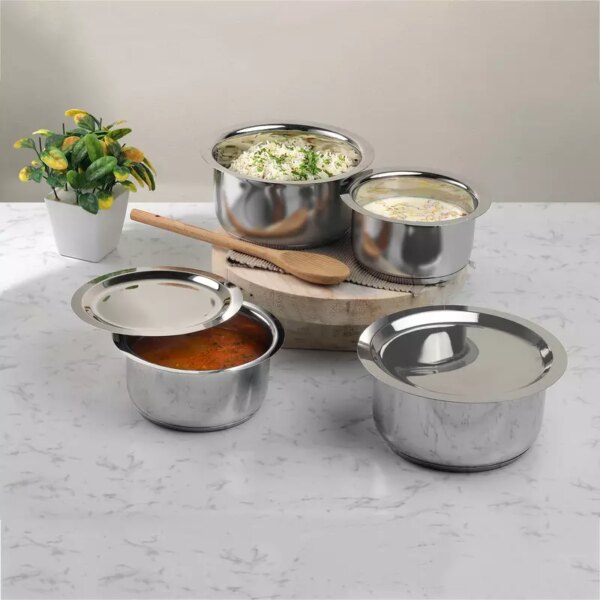 Nadstar Aluminum Sufuria 12Pcs With Lid 12-23 Cookware Set Tope Cooking Pot With Lid And Handle For Commercial Use - Kitchen Heavy Duty Half Polished