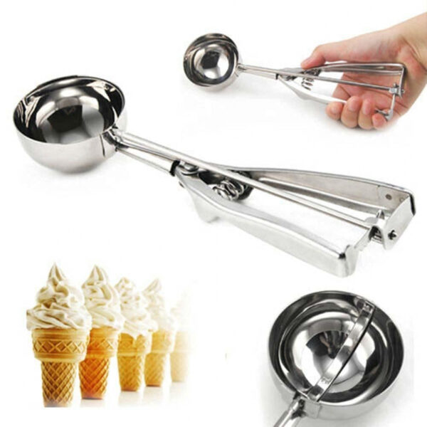 Ice Cream Scoop With Spring Mechanism Stainless Steel