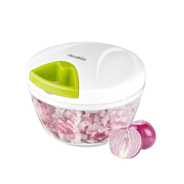 Decakila Manual Vegetable Chopper 400Ml - Ss Blade Easy To Use Safety Design Dishwasher Safe - Ideal For Vegetable Kmtt084W