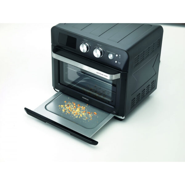 Kenwood Toaster Oven + Air Fryer 2-In-1 25L - Oven Toaster Grill With Large Capacity Rotisserie Function For Frying Roasting Grilling Broiling Baking Browning Defrosting Heating Moa25.600Bk