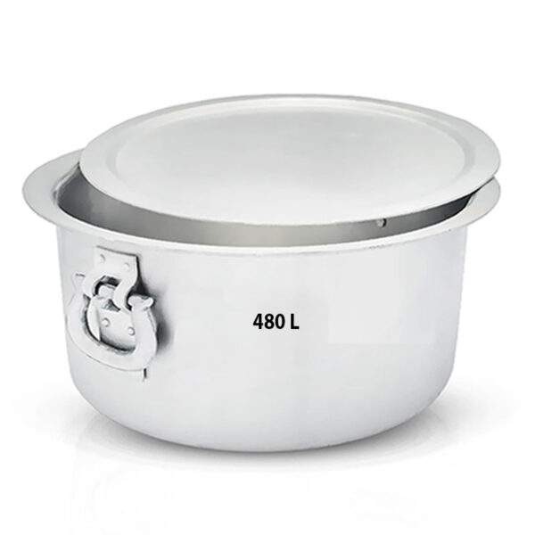 Nadstar Aluminium Sufuria 480L With Lid &Amp; Handle 59Kg Gauge 5G 5.40Mm Aluminium Tapela Patila With Handles Commercial Tope No.84