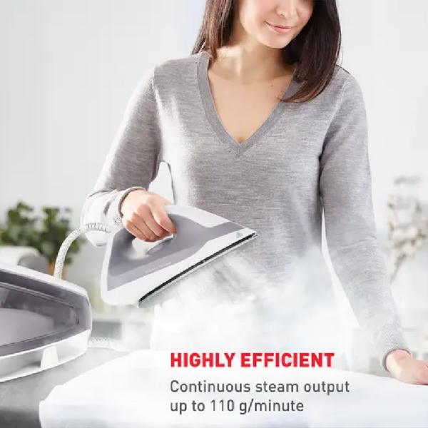 Tefal Express Optimal Steam Generator Iron 2200W With 1.2L Tank 1.6M Power Cord Ceramic Soleplate Sv4111G0