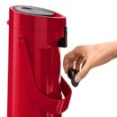 Tefal Pump Vacuum Jug Flask Ponza 1.9L Red Flask Insulated With Inner Glass K3140314