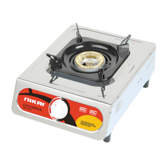 Nikai Gas Cooker 1 Burner Stainless Steel Blue Flame with High Efficiency Stainless Steel Body Full Safety Features  NG843