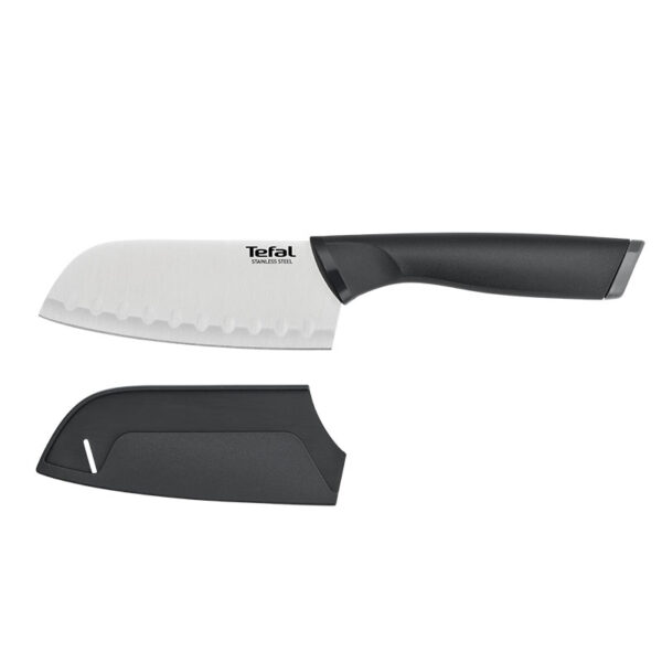Tefal Comfort Santoku Knife 12Cm Ideal For Slicing &Amp; Chopping All Types Of Food High Performance Stainless Steel K2213604