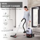 Nikai Canister Vacuum Cleaner Dry 3.5L 1600W with High Suction Power HEPA Filter and Multipurpose Brush - Effortless Cleaning Telescopic Tube and Easy Carry Handle Speed Control NVC9260A1