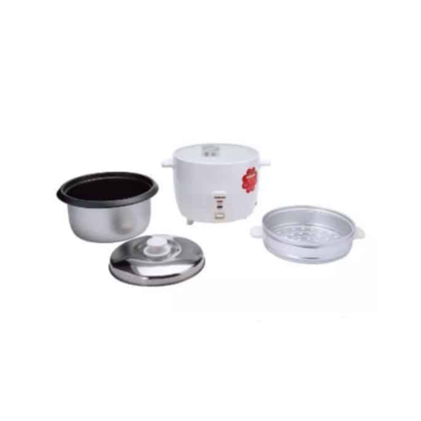 Nikai Rice Cooker 1.8L Nonstick 700W Thermostat Control Detachable Power Cord Non-Stick Teflon Coated Inner Pot Aluminum Steamer Keep Warm Function Nr672N1
