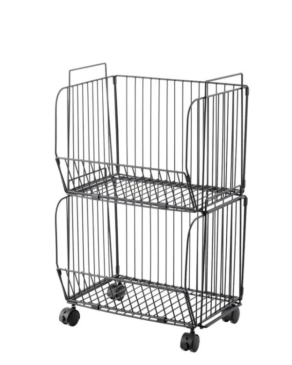 Nadstar Storage Rack Stainless Steel 3 Layers With Wheels Kitchen Standing Storage Rack Hp22-029H