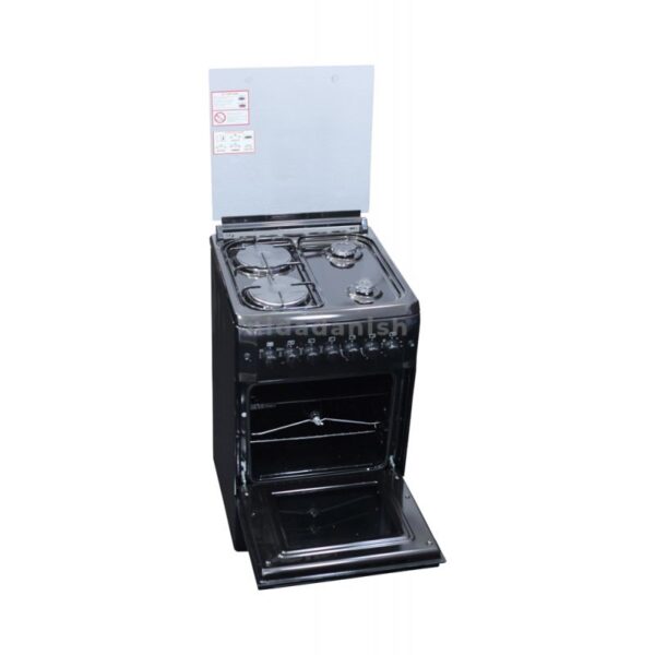 Westpoint Cooker 50X55Cm 2 Gas Burners 2 Electric Plates With Electric Oven &Amp; Grill Black Wcer5522E0N