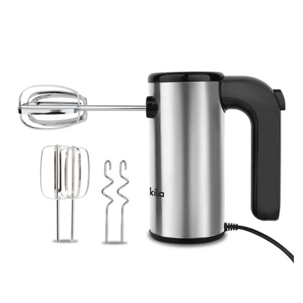 Decakila Hand Mixer 200W 5 Speed Silver With Individual Eject Button With 2Pcs Beaters &Amp; Dough Hooks Beater Kemx009M