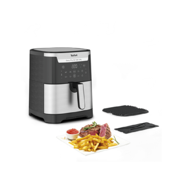 Tefal 2In1 Air Fryer Easy Fry &Amp; Grill Xxl 6.5L 1830W With Grill Plate Digital Display &Amp; Timer Ey801D27