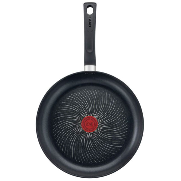 Tefal Total Induction Frypan 24Cm Non Stick Thermo Signal Titanium Partials 100% Safe Frying Pan Black Aluminium G1520444