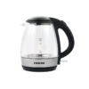 Nikai Kettle Glass Body 1.2L  2200w Compact Cordless Electric Glass Kettle Boiler Automatic Shut Off Boil Dry Protection LED Indicator Integrated Filter 360° Rotating Base NK303G