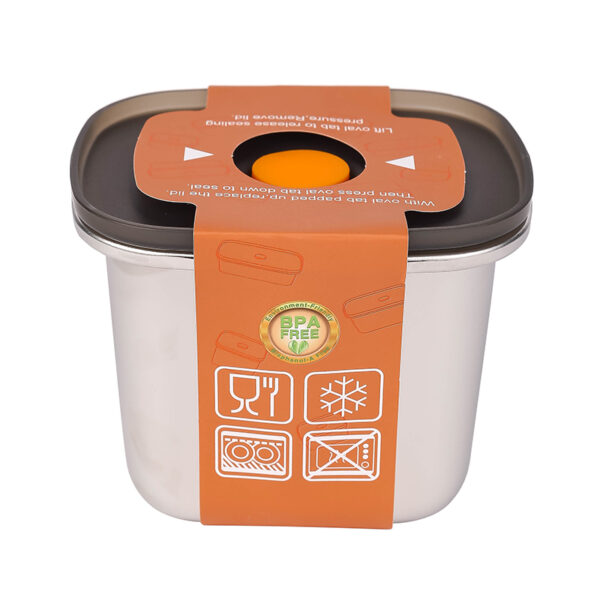 Nadstar Stainless Steel Food Storage 550Ml Eco-Friendly Lunchbox Compartments Stainless Steel Take Away Sp0572