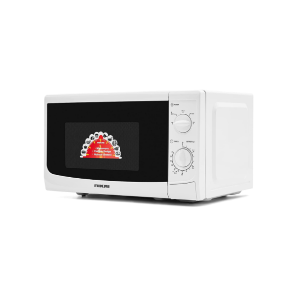 Nikai Microwave 20L 700W With Solo Manual 5 Power Levels Defrost Setting Cooking End Signal  Push Button Door Nmo515N9A