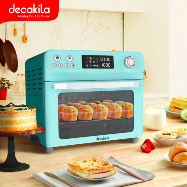 Decakila Air Oven 24L Led 1800W 1 Baking Rack 1 Baking Tray 1 Extraction Rack 1 Chicken Fork Silicone Gloves 1 Keec023L