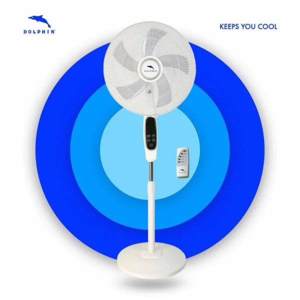 Dolphin Stand Fan With Remote 18&Quot; Plastic Blade Me-1860R