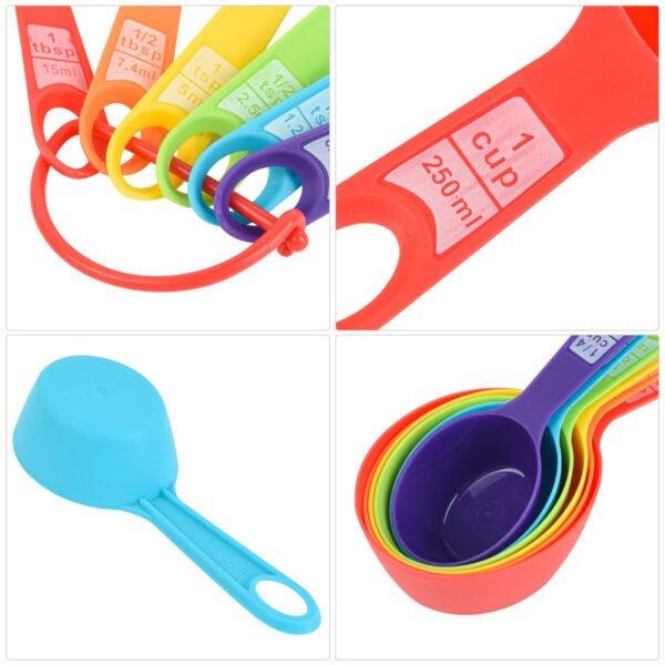 Measuring Cups &Amp; Spoons 12Pc Set Plastic For Baking &Amp; Cooking