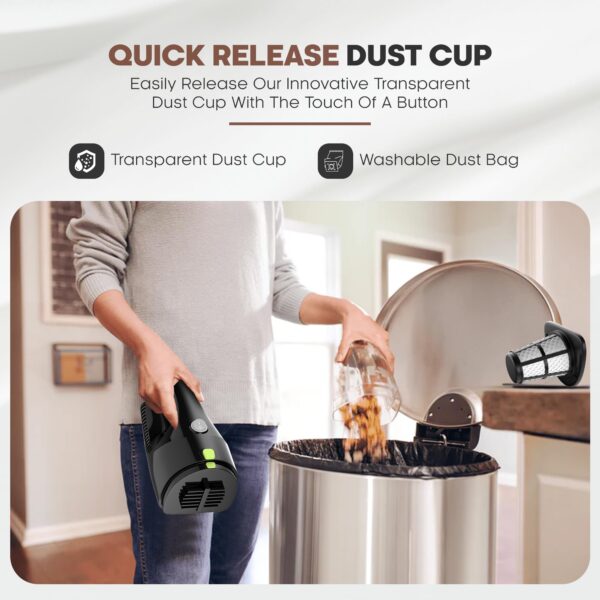 Nikai Stick &Amp; Handled Vacuum Cleaner 600W Corded Electric Cartridge Filter Bagless Canister One Button Quick Release Dust Cup Nvc320H1