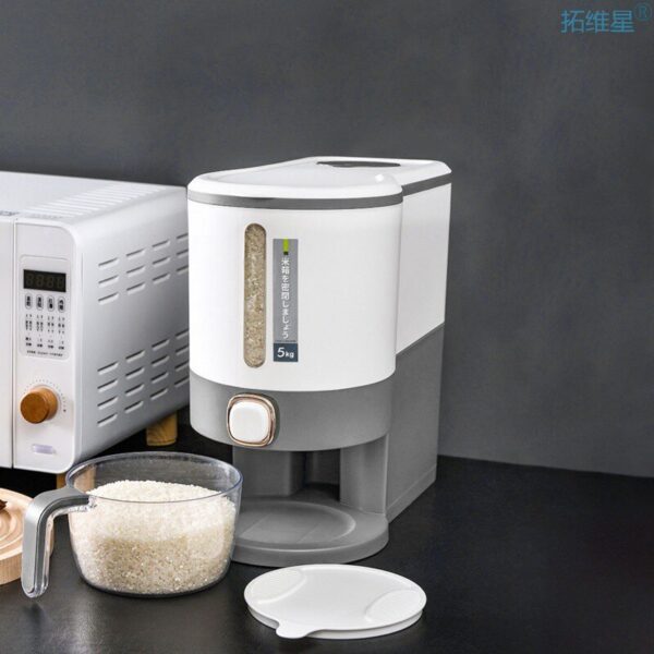 Nadstar Rice Bucket 5Kg Food Grain Storage Container Large Capacity Storage Box 950-2021-5