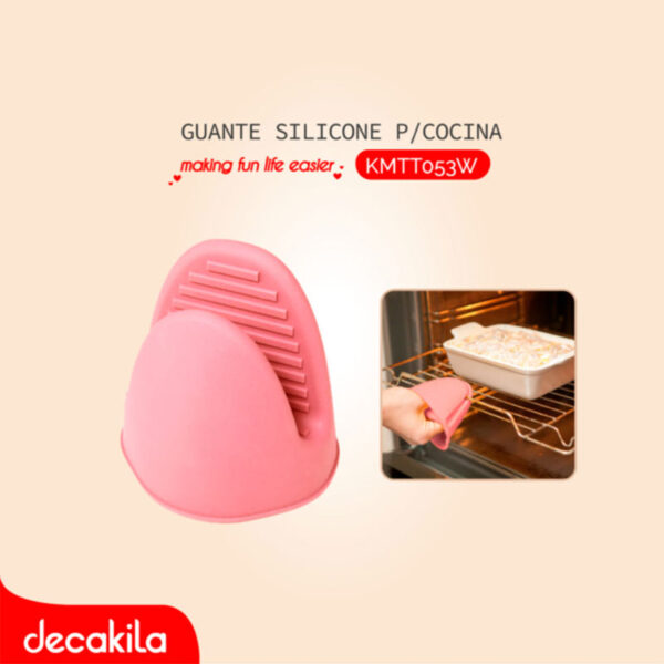 Decakila Silicone Fda Oven Mitts Thickened Oven Gloves 500°F / 250°C Heat Resistance Linen Thermal Insulation Silicone Oven Mitts Thick For Safe Cooking Baking Kmtt053W