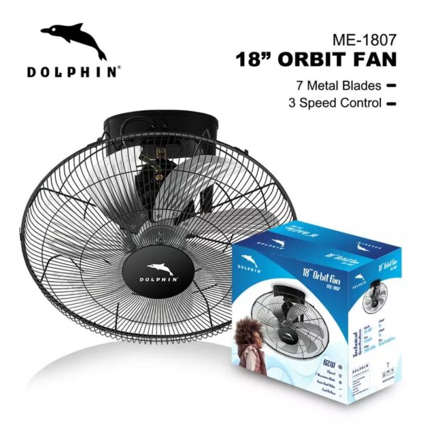 Dolphin Orbit Fan 18&Quot; 3 Speed Control Me-1807
