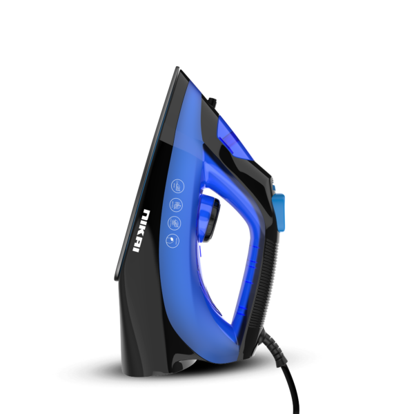 Nikai Steam Iron 1600W 280Ml Self-Cleaning Function Non-Stick Soleplate Vertical Steam Dry &Amp; Spray Options Adjustable Temp Indicator Light Variable Steam Control Nsi858Ax
