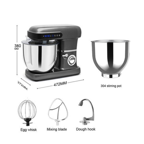 Digiwave Stand Mixer 1500W 10L 9 Speeds 3 Attachments With Led Touch Control Panel Dw-Stm-1305
