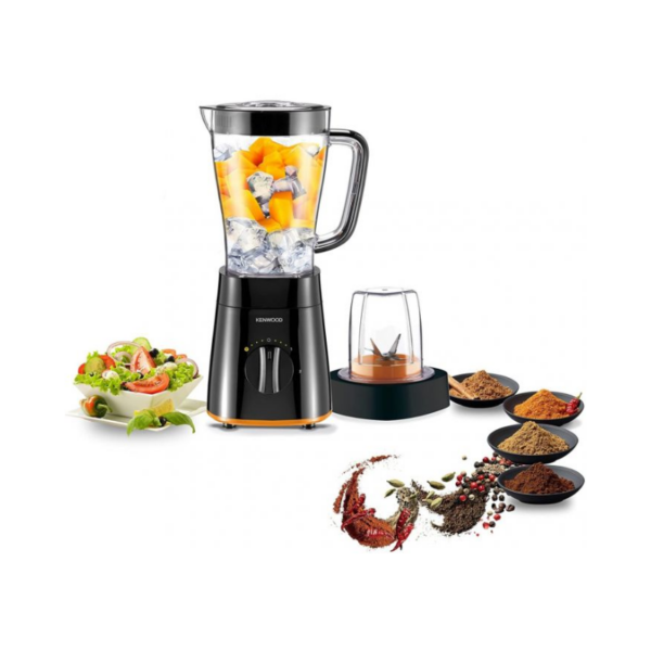 Kenwood Blender 2L Plastic Jar 500W With Mill &Amp; 2 Speed Pulse &Amp; Ice Crush Function Blp15.150Bk