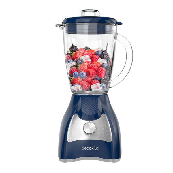 Decakila Blender 650W Capacity 1.5L Jug 2 Speed With Pulse Ss Blade Mixer 6-Bladed Stainless Steel Blade Kejb045L