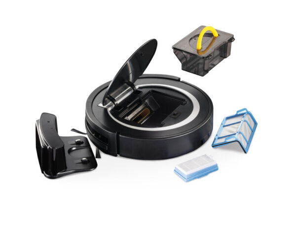 Kenwood Smart Robot Vacuum Cleaner 2-In-1 Vacuuming Smart Drop Proof Technology Virtual Wall Ideal For Pet Hair Hard Floor And Carpet 0.5 Suction Power Super Silent 65 Vrp10.000Bk
