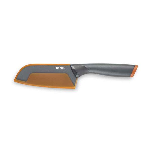 Tefal Fresh Kitchen Santoku Knife With Cover 12Cm Titanium Non Stick Coating Ideal For Slicing &Amp; Chopping All Types Of Food High Performance Stainless Steel K1220104