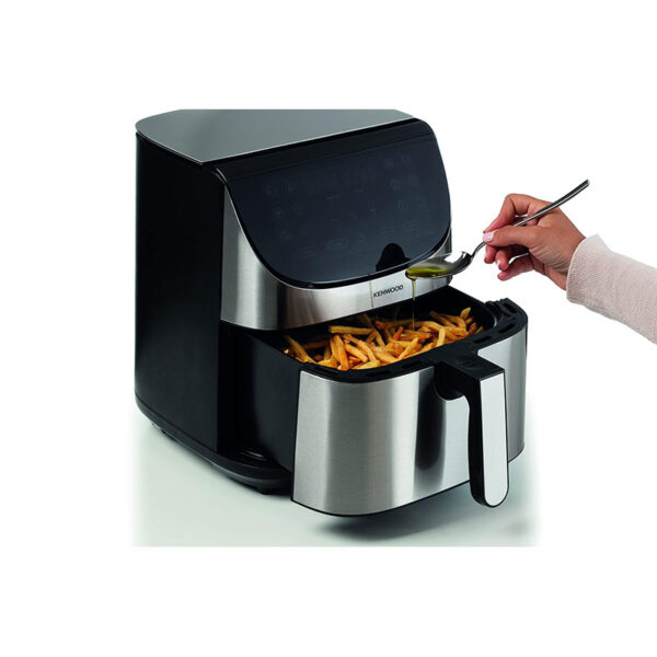 Kenwood Digital Air Fryer Xxxl 7L 2.8Kg 1800W With Max Crisp Function Recipe Book Rapid Hot Air Circulation For Frying Grilling Broiling Roasting Baking And Toasting Hfm80.000Ss
