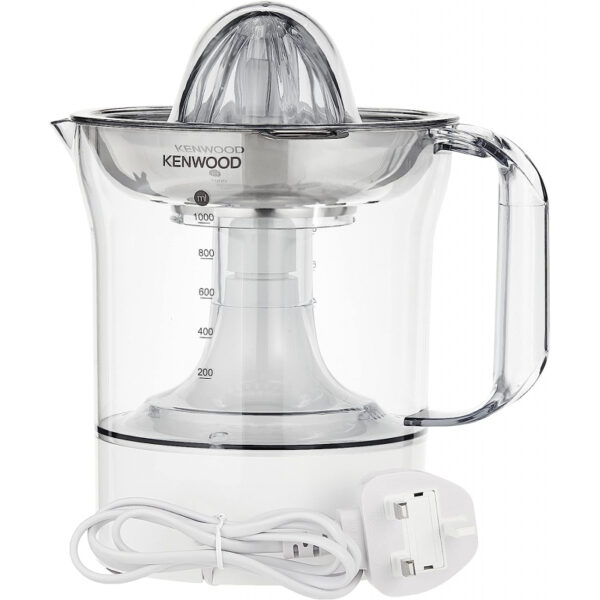 Kenwood Citrus Juicer 40W Juice Extractor with 1L Transparent Juice Jug Stainless Steel Filter Dust Cover 2 Way Rotation Cord Storage for Home Office Restaurant & Cafeteria JE290A