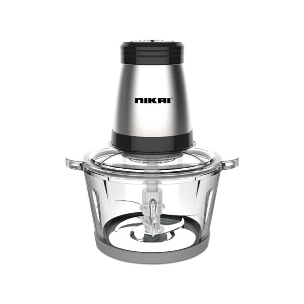 Nikai Chopper 300W Ss Blade 2L Glass Bowl Mini Chopper 2 Speeds With Safety Switch Stainless Steel Detachable Blade Nc494A