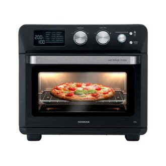 Kenwood Toaster Oven + Air Fryer 2-in-1 25L - Oven Toaster Grill with Large Capacity Rotisserie Function for Frying Roasting Grilling Broiling Baking Browning Defrosting Heating MOA25.600BK