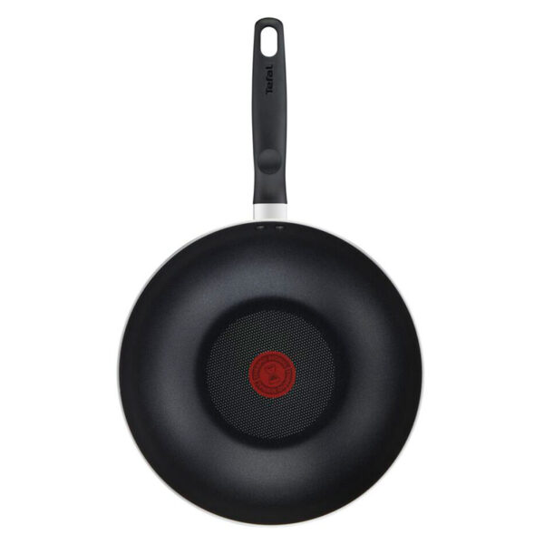 Tefal Super Cook Wok Pan 28Cm + Lid Non Stick Thermo Signal 100% Safe Frying Pan Black Aluminium B4591684