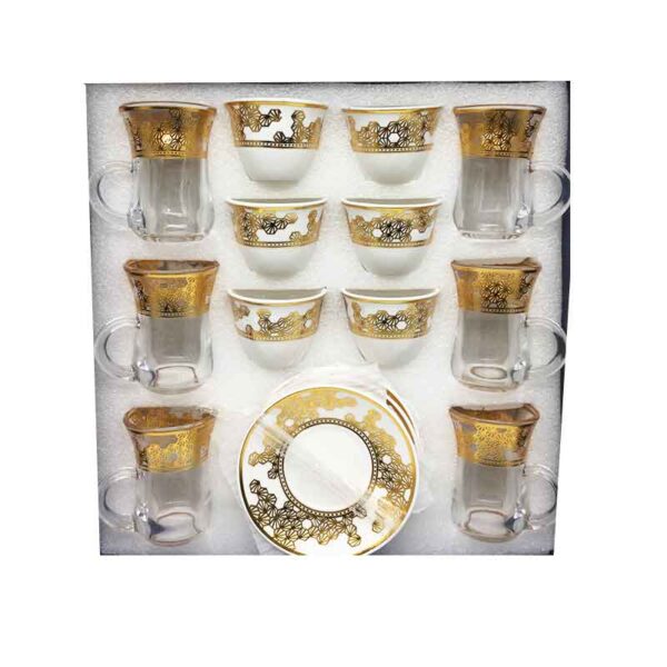 Nadstar Espresso Cup &Amp; Saucer Cawa Cup Golden Print 60Ml 715-18