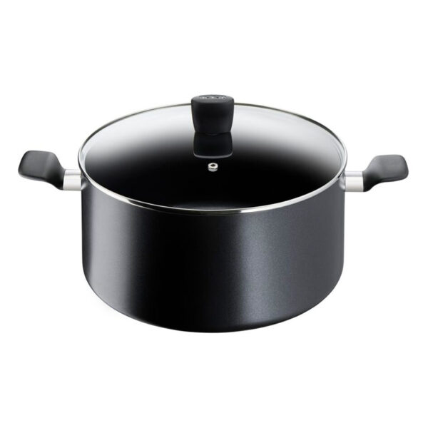Tefal Super Cook Stew Pot 32Cm + Lid Non Stick Thermo Signal 100% Safe Stew Pan Black Aluminium B4595484