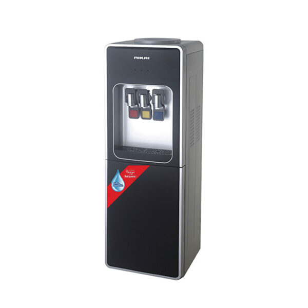 Nikai Water Dispenser 3 Taps With 16L Refrigerator Anti-Bacterial Child Lock Cfc Free Triple Faucet Dispensing Removable Drip Tray Inner Stainless Steel Tank Nwd999R