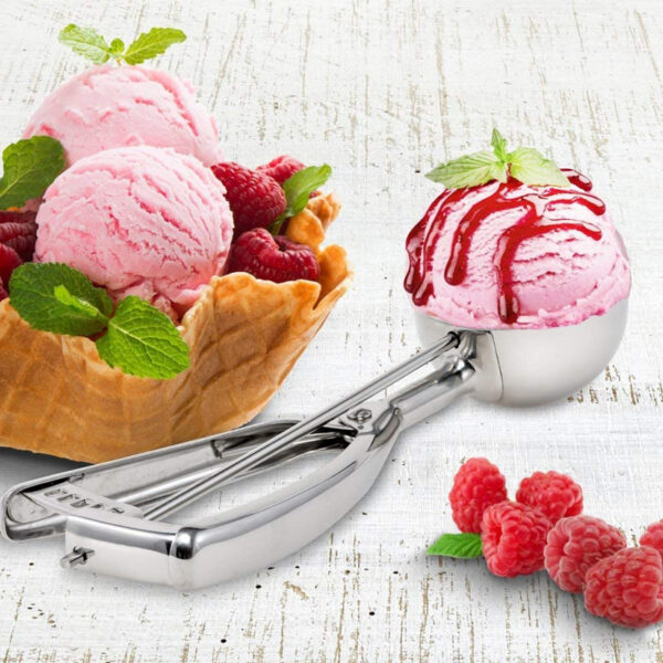 Ice Cream Scoop With Spring Mechanism Stainless Steel
