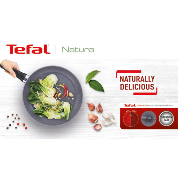Tefal Natura Stone Frypan 28Cm Non Stick Thermo Signal 100% Safe Frying Pan Mineralia Healthy Cooking B2260695