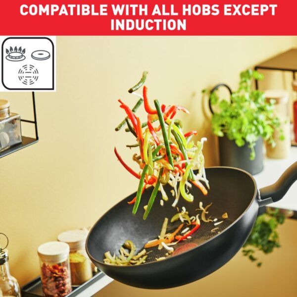 Tefal Super Cook Frypan 20Cm Non Stick Thermo Signal 100% Safe Frying Pan Black Aluminium B4590284